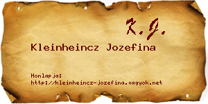 Kleinheincz Jozefina névjegykártya